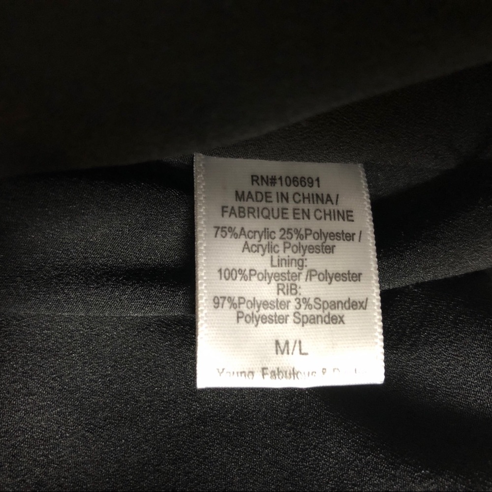 YOUNG FABULOUS BROKE Medium Faux Fur Paris Jacket - Picture 3 of 6